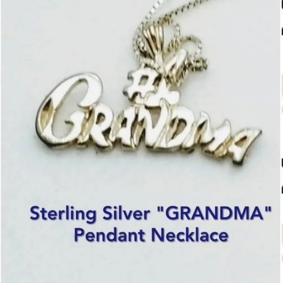 925 * NS Necklace GRANDMA Pendant - Picture 2 of 2